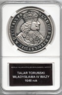 SREBRO.TALAR TORUŃSKI WŁADYSŁAWA IV WAZY Z 1648 ROKU-NEFRYT (371)