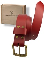 Pasek męski skórzany heureka krupon klamra stare zniszczone złoto myśliwska