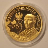 WIELCY POLACY - GABRIEL NARUTOWICZ - NUMIZMAT ZŁOCONY, MENNICZY