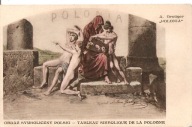 POLONIA -OBRAZ SYMBOLICZNY POLSKI -malarska A.Grottger -pocztówka