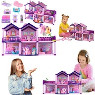 DOMEK DLA LALEK KUCYKOW VILLA KUCYKI PONY ZESTAW PIESEK ZABAWKA DLA DZIECI