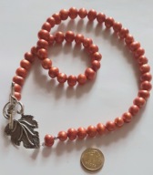 Retro*perły słodkowodne w kolorze miedzi, zapięcie ozdobne Toggle