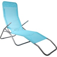 Leżak tworzywo sztuczne błękity i granat Goliat