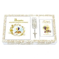 Pamiątka I Komunii Świętej Zestaw (pamiątka modlitewnik różaniec torba)