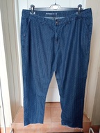 spodnie dżins boyfriend fit c&a 48 proste wysoki stan granat kropeczki