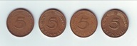 Niemcy 5 Pfennig 1971 D,F,G,J
