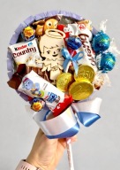 Lizak ze słodyczy Kinder dla chłopca na Komunię