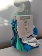 Primark 7pack skarpetki niemowlęce newborn 10-12