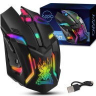 Myszka bezprzewodowa APPIO Mouse DRAGON sensor optyczny