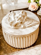 Świeca bezzapachowa Vintage z aniołkiem Na prezent