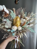 Bukiet kwiatów suszonych prezent ślubny