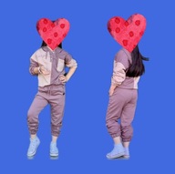 Komplet dresowy dla dziewczynki dwukolorowy