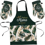 Dzień matki zestaw fartuch + rękawice kuchenne