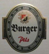 ETYKIETA PIWO BURGER PILS BROWAR GŁUBCZYCE