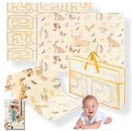 Edukacyjna MATA PIANKOWA Składana DWUSTRONNA DLA DZIECI Duża 180x120 cm