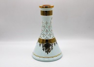 STARA CIĘŻKA ZŁOCONA KARAFKA DO WODY SZKŁO EGERMANN NOVY BOR - CZECHY