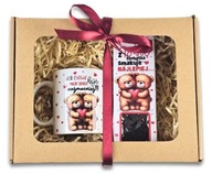 Prezent na WALENTYNKI zestaw KUBEK + HERBATA DLA PARY