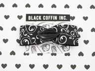 kokardka USTA czarna gothic gotycka do włosów BC88