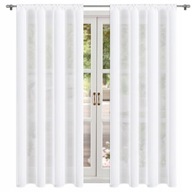 *MEGA*FIRANA XXL GŁADKA KLASYCZNA BIAŁA NA TAŚMIE 150x250cm NOWOCZESNA