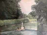 Obraz Z. Krzoska – „Spokojny nurt” | 50 × 40 cm | Aukcja dla WOŚP