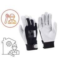 RĘKAWICE ROBOCZE CIEPŁE OCIEPLANE ZIMOWE WODOODPORNE LATEX L