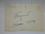 WOJCIECH MŁYNARSKI - autograf z dopiskiem Wrocław 22.10.67r - pocztówka