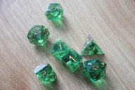 Żywiczne kości RPG Wodzinsky - "Jadeitowy Eden" + woreczek