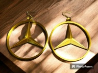 Kolczyki jak Mercedes w Kolorze Złotym - Biżuteria Motoryzacyjna