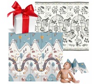 MATA PIANKOWA SKŁADANA 200x180 EDUKACYJNA DWUSTRONNA DLA DZIECI DYWAN GRUBA