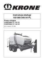 Krone COMPRIMA CF 155, CV 150 XC - instrukcja obsługi pras do balotów PL