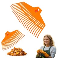 GRABIE NARZĘDZIE OGRODOWE DO LIŚCI TRAWY OGRODU SZEROKIE PLASTIKOWE