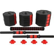 HANTLE REGULOWANE BITUMICZNE 20KG ZESTAW HANTLI 2X10KG Z FUNKCJĄ SZTANGI