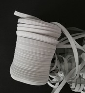 Guma płaska dziana 7 mm, gumka do maseczek BIAŁA