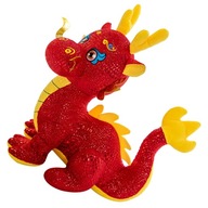 Uroczy pluszowy smok lalka nadziewany smok zabawka chiński pluszowy smok na