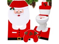 ZESTAW ŁAZIENKOWY ŚWIĄTECZNY MIKOŁAJ DYWANIK POKROWIEC DO ŁAZIENKI WC