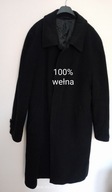 Płaszcz męski wełniany wełna czarny 52