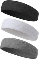 3x OPASKA SPORTOWA NA CZOŁO GŁOWĘ WŁOSY DO BIEGANIA ĆWICZENA UNISEX