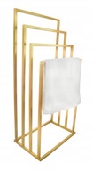 Stojak na ręczniki łazienkowy złoty metalowy loft 4 ramiona FRAMADO Polska