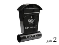 Stylowa naklejka na skrzynkę pocztową na listy adresową nazwa ulicy gab2