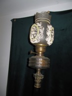 REZERWACJA-[@te] -Muzealna Kolumnowa Lampa Naftowa XIXw