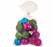 Bombki ZIELONE NIEBIESKIE RÓŻOWE CANDY Nietłukące się Na choinkę 6 cm 20szt