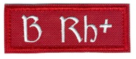 B Rh + GRUPA KRWI ____ ŁATKA, NASZYWKA 3x9cm