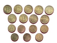 16 sztuk ŻETON TELEFONICZNY Polska PRL A i B 1990