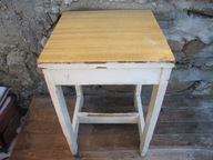 Stary Drewniany Taboret/ Stołek__VINTAGE PRL