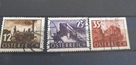 Seria przedwojenna AUSTRIA Mi 646-648 1937r Kolej kasowane 1937r
