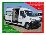 RENAULT MASTER L2H2 BRYGADÓWKA 6 OSÓB 2,3dCI/180KM KLIMATYZACJA TEMPOMAT HA