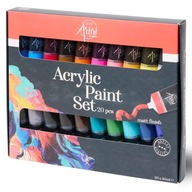 FARBY AKRYLOWE ZESTAW FARB AKRYLOWYCH W TUBKACH 20X30ml