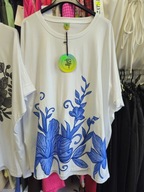 Bluzka, tunika Fly Out Italy biała, haft Plus Size !!!