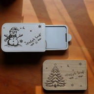 Świąteczne pudełko na kartę / voucher / pieniądze – grawer laserowy