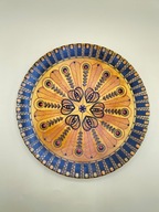 STARY drewniany talerz SYGNOWANY ręczna PRACA !